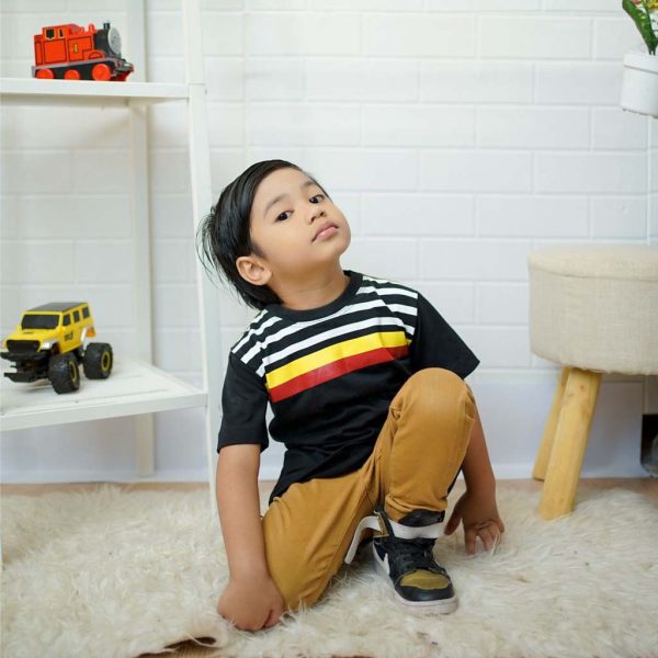 kaos anak laki laki terbaru murah premium branded knight black