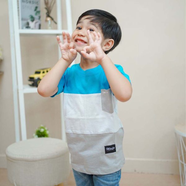 kaos anak laki laki terbaru murah premium branded sakha tosca
