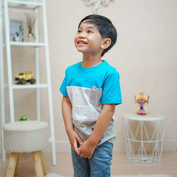 kaos anak laki laki terbaru murah premium branded sakha tosca