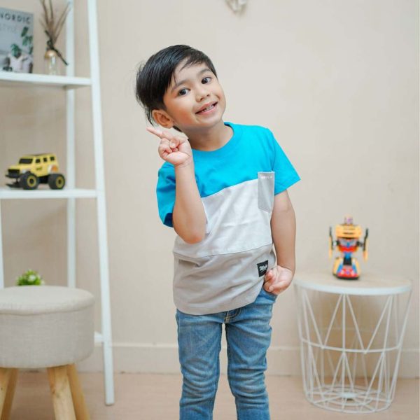 kaos anak laki laki terbaru murah premium branded sakha tosca