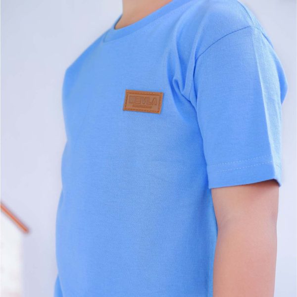 Kaos polos anak dusty blue