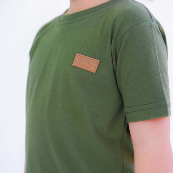 Kaos polos anak hijau kaktus