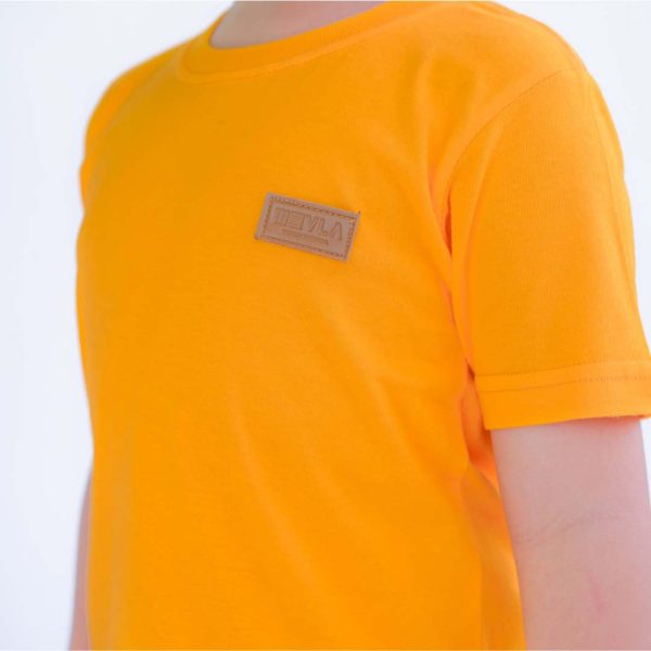 Kaos polos anak kuning mustard