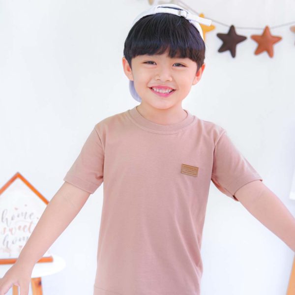 Kaos polos anak mocca choco