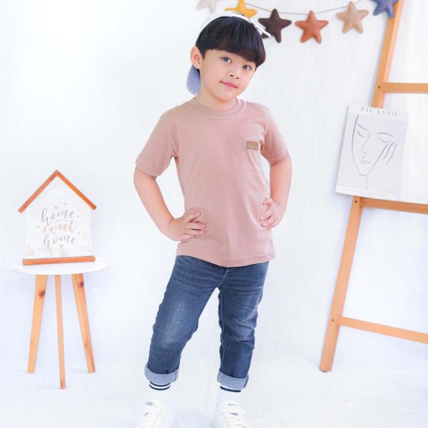 Kaos polos anak mocca choco