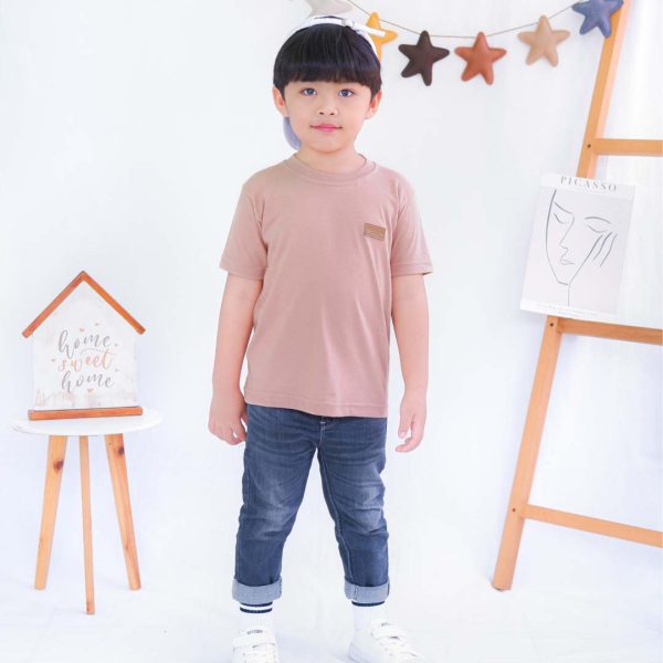 Kaos polos anak mocca choco