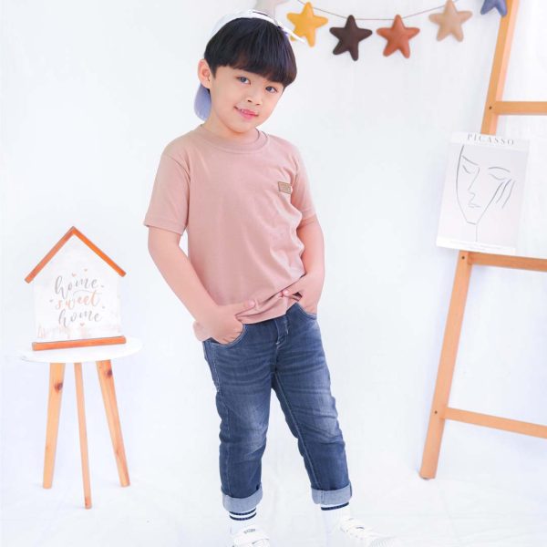 Kaos polos anak mocca choco