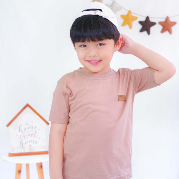 Kaos polos anak mocca choco