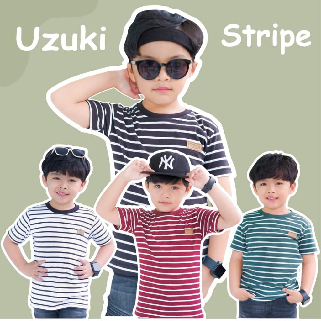 kaos anak salur garis stripe murah premium branded