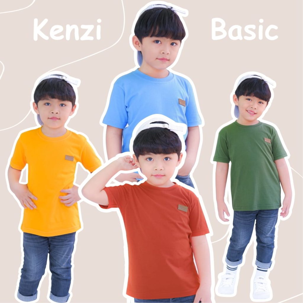 kaos polos anak salur garis belang murah premium original terbaik